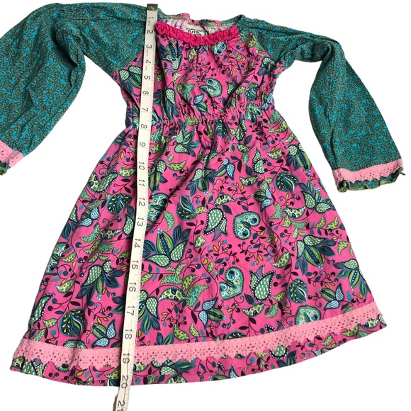 Girl’s flit & flitter dress / tunic size 4 pink and teal color - Picture 5 of 9
